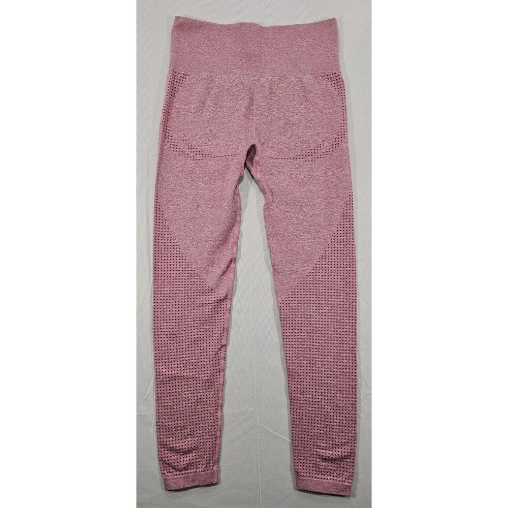 IMI Athletic Crop Legging Women's S/M Red Thermal Waffle Knit 24" Yoga Gym